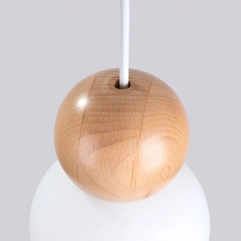 Pekka 3P lampa wisząca 3xG9 biała, naturalne drewno SL.1391