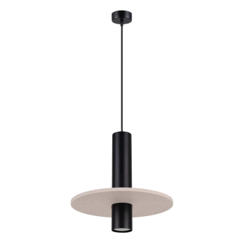 Pelta 1 lampa wisząca 1xGU10 czarna, beżowa SL.1882