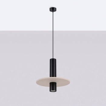Pelta 1 lampa wisząca 1xGU10 czarna, beżowa SL.1882