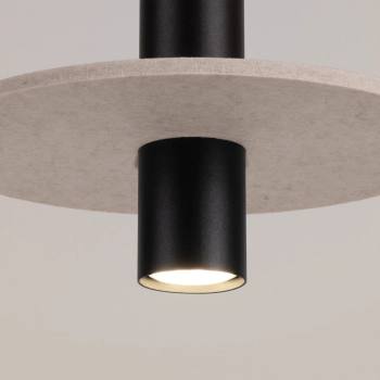 Pelta 1 lampa wisząca 1xGU10 czarna, beżowa SL.1882