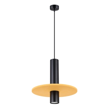Pelta 1 lampa wisząca 1xGU10 czarna, żółta SL.1883