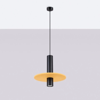 Pelta 1 lampa wisząca 1xGU10 czarna, żółta SL.1883