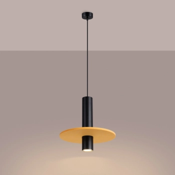 Pelta 1 lampa wisząca 1xGU10 czarna, żółta SL.1883