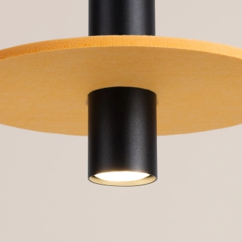 Pelta 1 lampa wisząca 1xGU10 czarna, żółta SL.1883