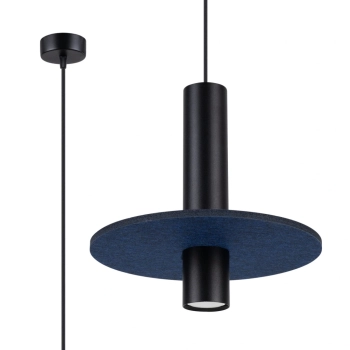 Pelta 1 lampa wisząca 1xGU10 czarna, granatowa SL.1884 Sollux Lighting