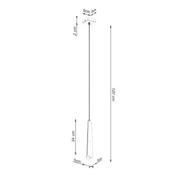 Prysm 1 lampa wisząca 1xG9 biała SL.1397