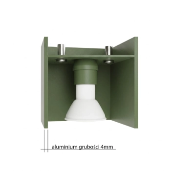 Quad 1 lampa sufitowa 1xGU10 zielona oliwka SL.2115