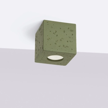 Quad lampa sufitowa 1xGU10 beton, zielona oliwka SL.1845