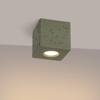 Quad lampa sufitowa 1xGU10 beton, zielona oliwka SL.1845