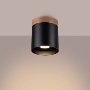 Rif lampa sufitowa 1xGU10 czarna SL.1349