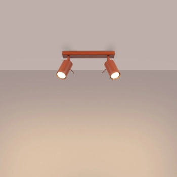 Ring 2 lampa sufitowa 2xGU10 ochra czerwona SL.1507