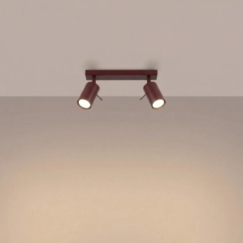 Ring 2 lampa sufitowa 2xGU10 burgund SL.2160