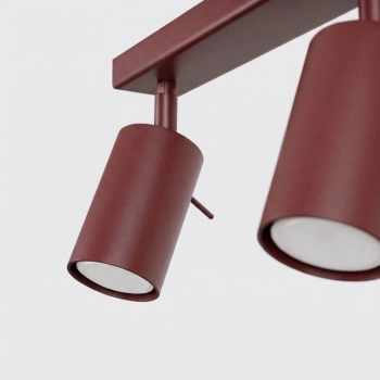 Ring 2 lampa sufitowa 2xGU10 burgund SL.2160