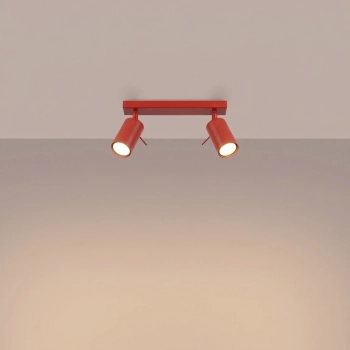 Ring 2 lampa sufitowa 2xGU10 czerwona SL.2190
