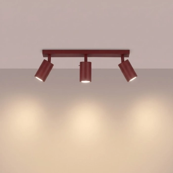 Ring 3L lampa sufitowa 3xGU10 burgund SL.2161