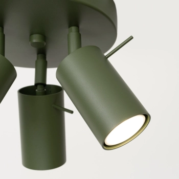 Ring 3P lampa sufitowa 3xGU10 zielona oliwkowa SL.1503