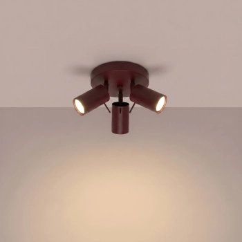 Ring 3P lampa sufitowa 3xGU10 burgund SL.2162