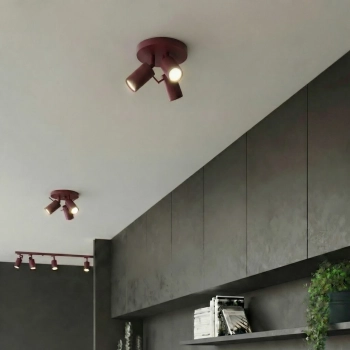 Ring 3P lampa sufitowa 3xGU10 burgund SL.2162