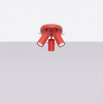 Ring 3P lampa sufitowa 3xGU10 czerwona SL.2192