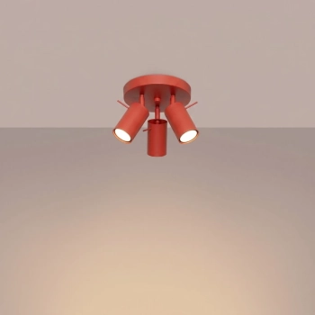 Ring 3P lampa sufitowa 3xGU10 czerwona SL.2192