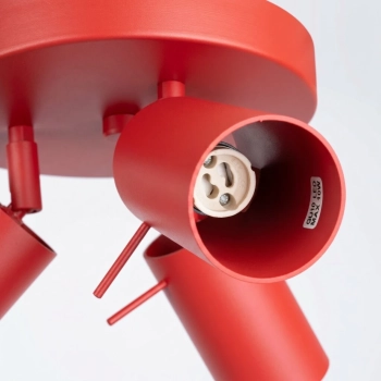 Ring 3P lampa sufitowa 3xGU10 czerwona SL.2192