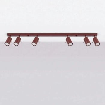 Ring 6L lampa sufitowa 6xGU10 burgund SL.2164
