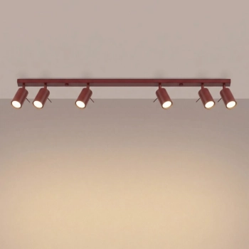 Ring 6L lampa sufitowa 6xGU10 burgund SL.2164