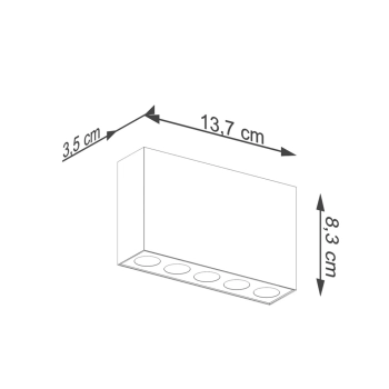 Sole lampa sufitowa LED 11W 1168lm 4000K czarna SL.1212