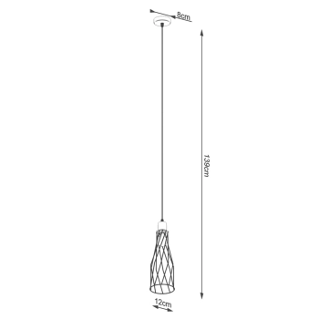 Suba 1 lampa wisząca 1xE14 czarna SL.1165