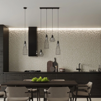 Suba 1 lampa wisząca 1xE14 czarna SL.1165