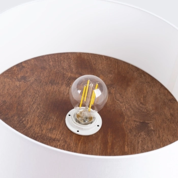 Telesto lampa sufitowa 1xE27 biała, ciemny brąz SL.1392