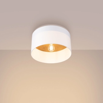 Telesto lampa sufitowa 1xE27 biała, jasny brąz SL.1393