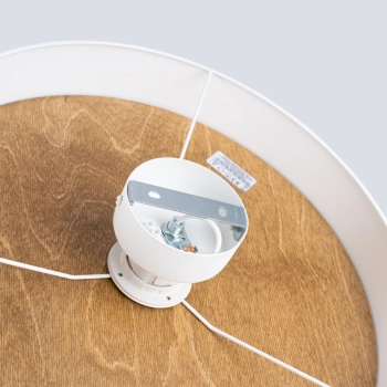 Telesto lampa sufitowa 1xE27 biała, jasny brąz SL.1393
