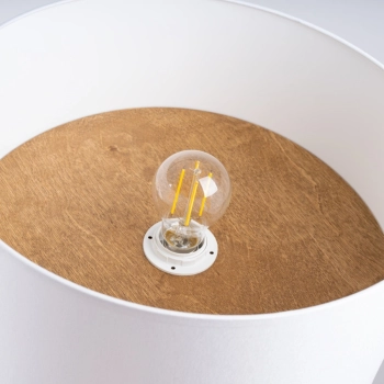 Telesto lampa sufitowa 1xE27 biała, jasny brąz SL.1393