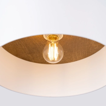 Telesto lampa sufitowa 1xE27 biała, jasny brąz SL.1393