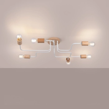 Timbo 6 lampa sufitowa 6xE27 biała SL.1666