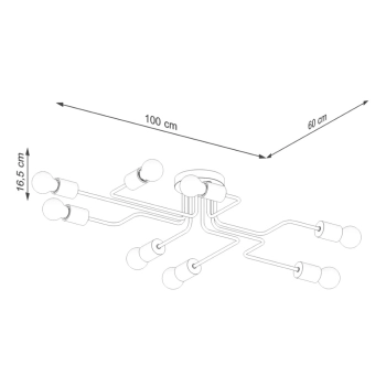 Timbo 8 lampa sufitowa 8xE27 biała SL.1667