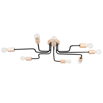 Timbo 8 lampa wisząca 8xE27 czarna SL.1671 Sollux Lighting