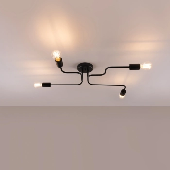 Vector 4 lampa sufitowa 4xE27 czarna SL.1446