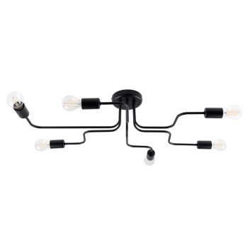 Vector 6 lampa wisząca 6xE27 czarna SL.1447 Sollux Lighting