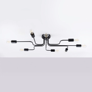 Vector 8 lampa sufitowa 8xE27 czarna SL.1448