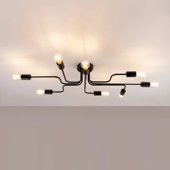 Vector 8 lampa sufitowa 8xE27 czarna SL.1448
