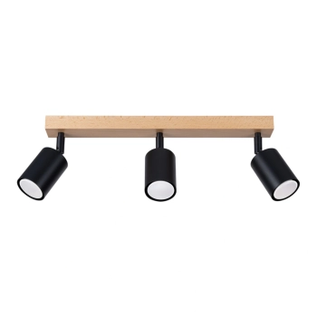 Verdo 3L lampa sufitowa 3xGU10 czarna SL.1293 Sollux Lighting