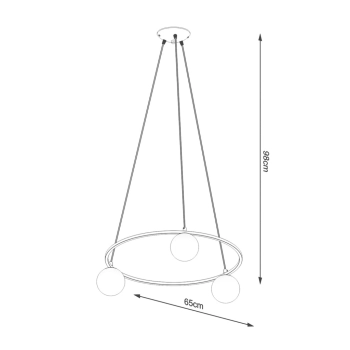 Yoli 3 lampa wisząca 3xG9 czarna SL.1213
