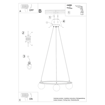 Yoli 3 lampa wisząca 3xG9 czarna SL.1213