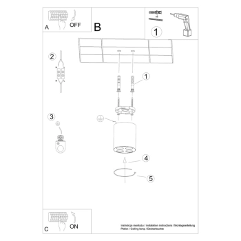 Zoe lampa sufitowa LED 9W 887lm 4000K biała SL.1209