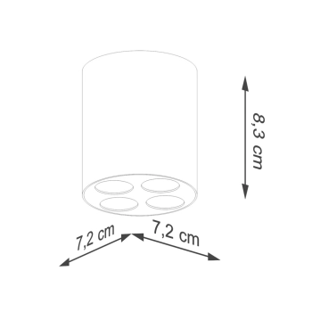 Zoe lampa sufitowa LED 9W 887lm 4000K czarna SL.1210