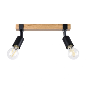 Zuca 2 lampa sufitowa 2xE27 czarna SL.1296 Sollux Lighting