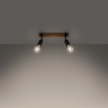 Zuca 2 lampa sufitowa 2xE27 czarna SL.1296