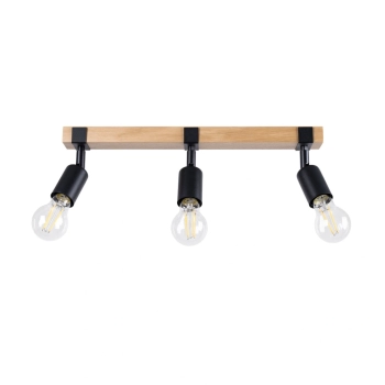 Zuca 3 lampa sufitowa 3xE27 czarna SL.1297 Sollux Lighting